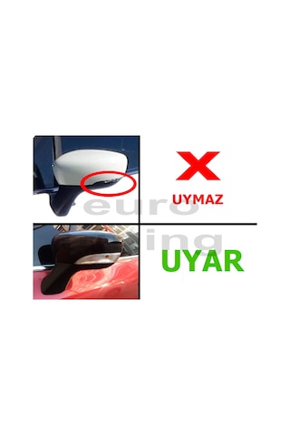 Renault Clıo 4 2012 - 2019 Yarasa Batman Ayna Kapağı Parlak  Siyah