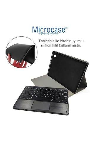 Microcase Huawei Matepad Air 2025 Tablet İçin Bluetooth Touchpad Klavye + Standlı Kılıf - Bkk5 Tablet Kılıfı