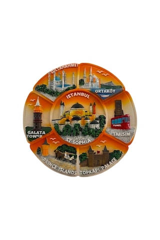 Ayasofya Kabartmalı Dekoratif Tabak Masa Ve Duvar Dekor 18 Cm