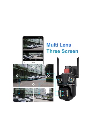 Wl342-10x 4k Hd Ultra Geniş Açı + 10x Zoom Wifi Ptz Güvenlik Kamerası Cctv Dış Mekan Ip Kamera