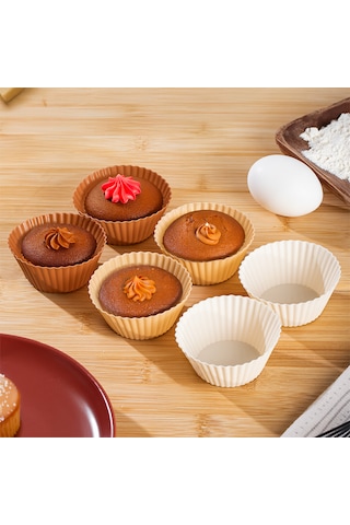 Perotti 16309 Silikon 6'lı Mini Kek Kalıbı Muffin Kek Kalıbı