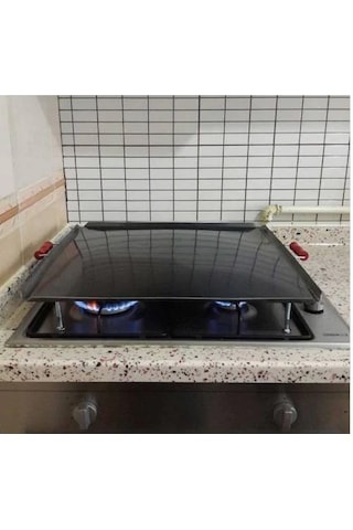 Ocak Üstü Kare Ekmek Yufka ve Gözleme Sacı Bombeli Kulplu Model