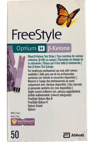 Keton Kiti Free Style Test Strips Optium H B Keton Test Çubuğu 50