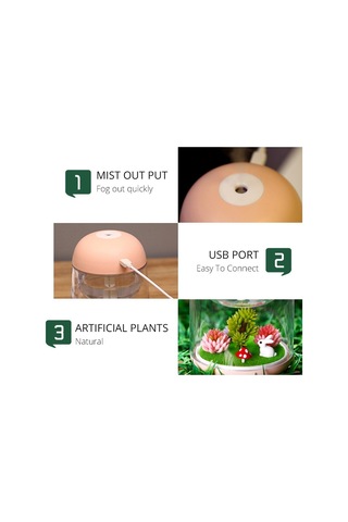 Imycoo Wt602 2w Taşınabilir Mini Mikro Peyzaj Tasarımı Usb Şarj Aromaterapi Hava Nemlendirici, Led Renkli Işık, Su Tankı Kapasitesi: 180ml, Dc 5v Mavi