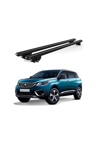 Kanca Peugeot 5008 2017 Ve Sonrası Uyumlu Siyah Kilitli Ara Atkı 130cm Port Bagaj Tavan Barı