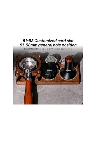 Ulzyvf Ahşap Espresso Presleme İstasyonu, 51-58mm Portafiltre, Kaymaz Ayaklı, Yükseklik Ayarlı, Ev-bar Diğer