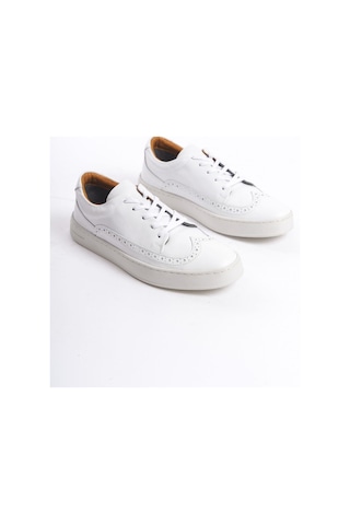 Mubiano Hakiki Deri Erkek Spor Ayakkabı & Sneaker Beyaz-mbkry013-b Beyaz
