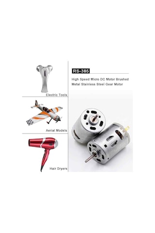 Amirelektronix-Rs385 12-24V Yüksek Hızlı Dc Motor 15000Rpm