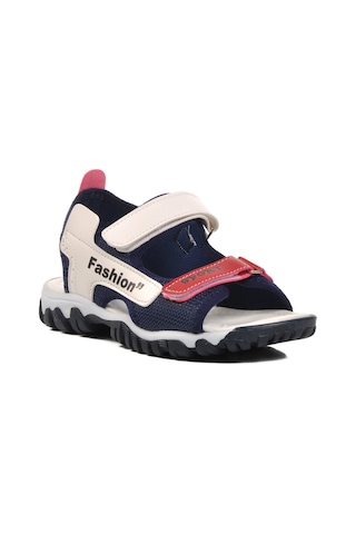 Lacivert Beyaz Erkek Çocuk Düz Sandalet 24-410 F Lacivert-beyaz-kırmızı Lacivert - Beyaz - Kırmızı