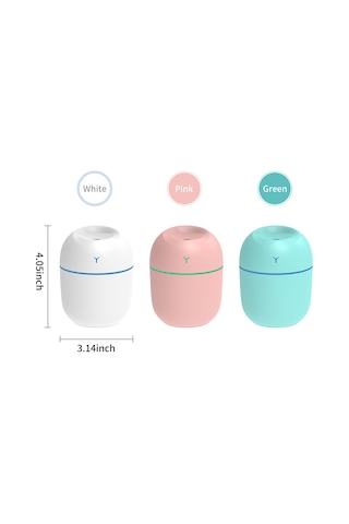 Wezone Usb Mini Nemlendirici 220ml - Sürekli/aralıklı Sprey Modları, Led Işık, 6 Saat Otomatik Kapatma, Masüstü Kullanıma Uygun