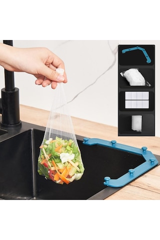 Suntek Magideal Üçgen Tutucu Filtre 50 Adet Lavabo Net Elastik Mavi