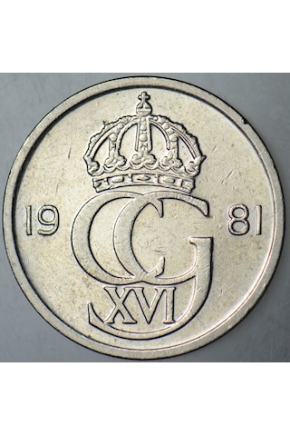 İsveç 50 Öre 1981 Çilaltı.