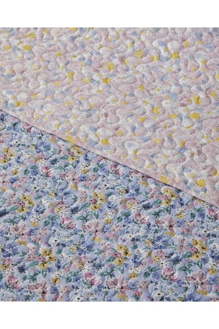 English Home Lumira Fiorito Tek Kişilik Çok Amaçlı Örtü 160x220 Cm Açık Mavi Açık Mavi