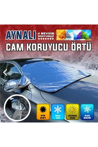 Carmind Araç Ön Cam Ve Dış Ayna Buzlanmadan Koruyucu Örtü