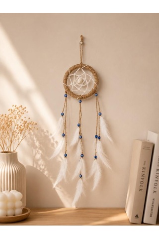 Mini Düş Kapanı Bambu Çember Araba Dikiz Ayna Süsü El Yapımı Tüylü Bohem Oto Aksesuar Dreamcatcher
