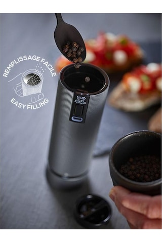 Peugeot Night Electric Duo Line Elektrikli Karabiber Ve Tuz Değirmeni Siyah