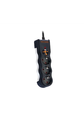 Powersurge Tsk19010 1050 Joules 3'lü Siyah/1.5m Kablolu Akım Korumalı Priz 1,5 m