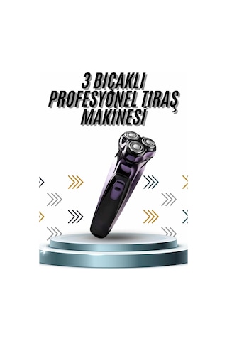 Günlük Kullanıma Uygun Profesyonel Tıraş Makinesi Döner Başlıklı