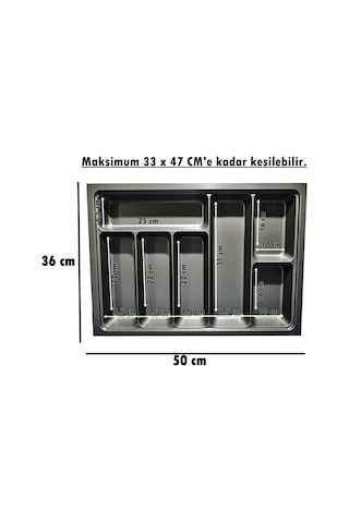 36x50 Çekmece Içi Antrasit Kaşıklık Ücretsiz Kesim (33x47 Cm'e Kadar Kesilebilir)-9093961621842