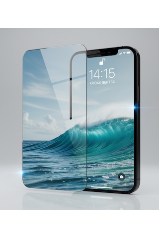 Apple Uyumlu   iPhone 14 Pro Cam Ekran Koruyucu Uygulamalı Aparatlı Esd Anti-statik Cam 9h Süper Sertlik