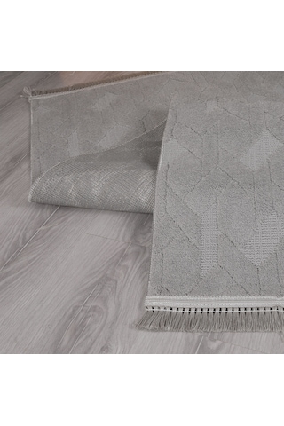 My Evilla Modern Dekoratif Lara Gri Dokuma Halı 9401b