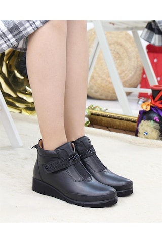 Nesil Shoes Arx 441 Siyah Hakiki Deri Günlük Kadın Bot-siyah Siyah