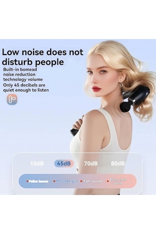 Ergonomik Masaj Aleti 9 Hızlı Derin Doku 4 Başlıkla Çok Renkli