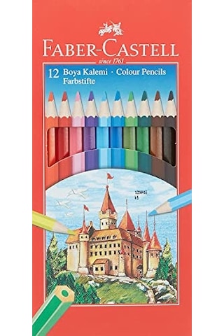 Faber-castell Karton Kutu Renkli Boya Kalemi, 12 Renk, Yumuşak Ve Canlı Renkler, Kolay Açılır, Kırılmaya Dayanıklı Uçlar, Uç Kırılmasına Karşı Dayanıklılığı Artıran Özel Yapıştırma Sistemi 124-Pembe
