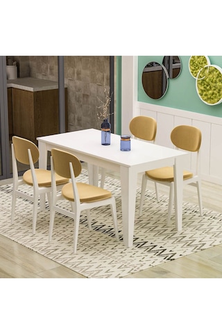 Şimal Yemek Masası 120x72 Beyaz