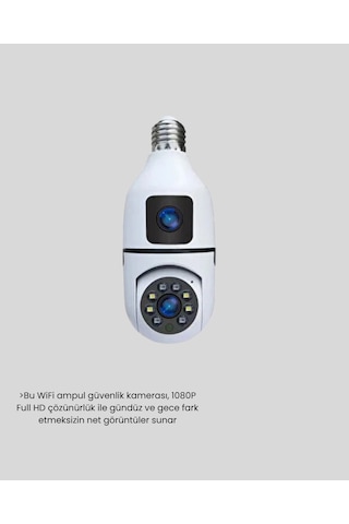 Ampul - 593 - Tipi Wifi Kamera 2mp Lensli Full Hd Görüntü Ve Akıllı - Muratech - Hareket Algılama
