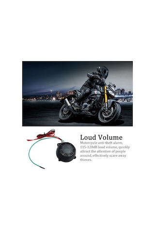 Suofeng 12v Motosiklet Antivol Sistemı - 115-120db Sesli Alarm, 5 Seviye Hassasiyet Ayarı, Araç Arama Fonksiyonu, 1 Kumanda, Siyah