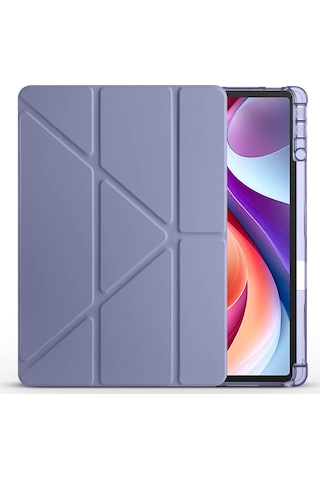 Lenovo M11 Tb-330fu 11inç 2024 Kılıf Kalem Bölmeli Trifolding Case