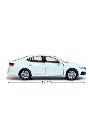 Beyaz 1:38 Ölçek Die Cast Kapıları Açılır Lisanslı Skoda Octavia Metal Model Araba Çok Renkli