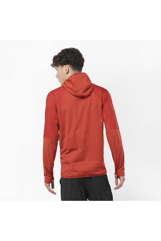 Salomon Outlıne All Season Hybrıd Erkek Tam Fermuar Polar Red Dahlıa Lc2152000 Kırmızı