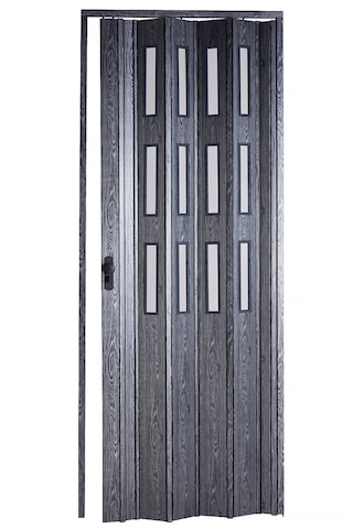 Sarpaş Katlanır Akordiyon Pvc Kapı-Camlı-Karaağaç 12 Mm