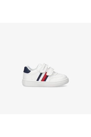 Tommy Hilfiger Flag And Hook Loop Bebek Beyaz Sneaker T1x9-33839-1355x336 Beyaz