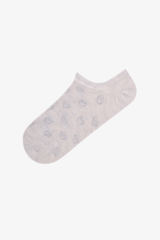 Penti Cute Hearts 3lü Sneaker Çorabı Gri Soft Multi