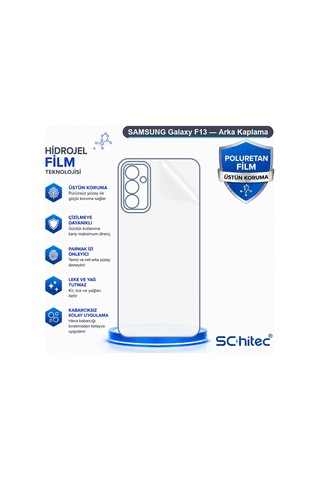 Samsung Galaxy F13 Uyumlu Arka Yüzey Hidrojel Koruyucu Film 41425707