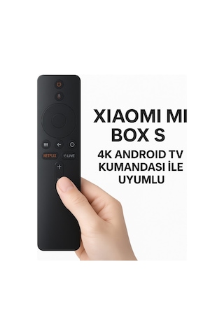 Polham Xiaomi Mi Box S 4k Android Tv Uyumlu Bluetooth Kumanda, Netflix Tuşlu Mi Box S 4k Kumanda