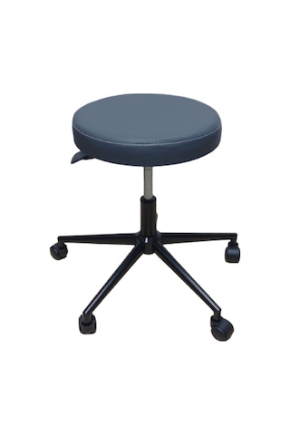 Hekim Taburesi Döner Tablalı Tabure Koyu Yeşil Suni Deri