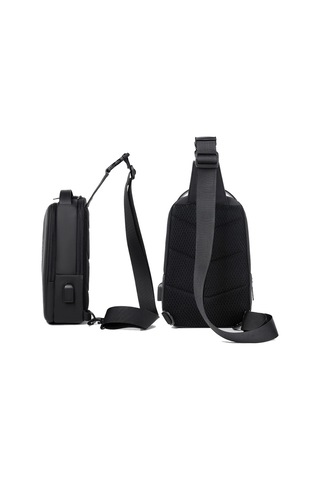 Sones Weıxıer X313 Erkek Göğüs Çantası Crossbody Rahat Küçük Çanta Omuz Çantası Harici Usb Bağlantı Noktası
