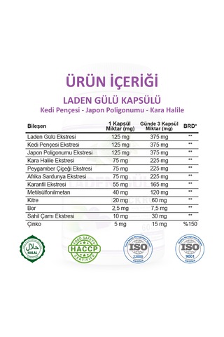 Gökçek Şifa Laden Gülü 60 Kapsül