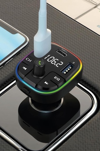 Transmitter Şarj Özellikli Dijital Göstergeli Bluetooth G11 Siyah Ulaşım Modern Araç