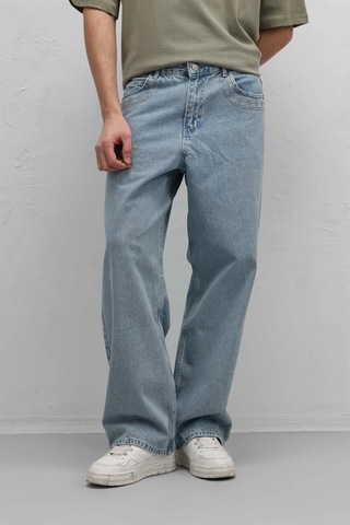 Vamos Relaxed Fıt Jean V100-08 Açık Mavi Melanj