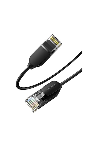 Ugreen Cat6a Slim 10gbps Ethernet Kablosu 1.5 Metre, Siyah, 70333