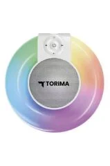 Bluetooth Hoparlör Rgb Işıklı Kablosuz Speaker D65 Beyaz