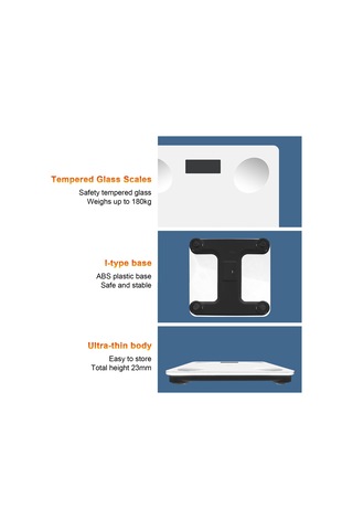 Tenfowee Mijia Uygulamalı Akıllı Vücut Yağı Terazi - Usb Şarjlı/batarya, 26x26cm Cam Yüzey, Tam Vücut Analizi, Bt Senkronizasyonu, Beyaz