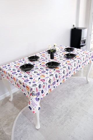 Sufre Sıvı Geçirmez Masa Örtüsü Sofra Bezi Sofra Örtüsü Piknik Örtüsü Lila