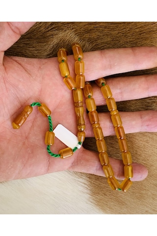 Tesbihci Kapsül Model Osmanlı Benzetme Sıkma Kehribar Tesbih Mat Sarı
