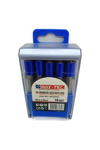 Bay-tec Mu2042 Mıknatıs Uçlu Bits Ucu Pz 2x65mm 10adet